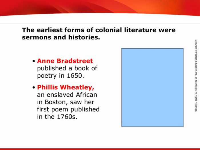 Anne bradstreet and phillis wheatley