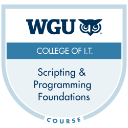 Wgu scripting and programming foundations